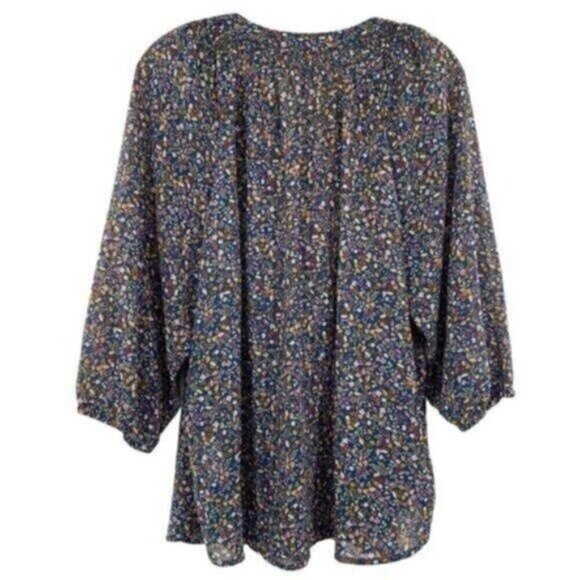 Mason & Belle Womens Peasant Blouse Boho Embroidered Floral Top 1X - Picture 9 of 13